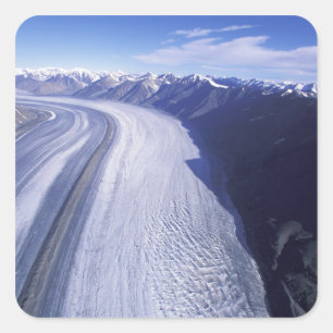 Kanada, Yukon Territory, Kluane National Park. Quadratischer Aufkleber