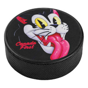 KANADA ZUERST KATZE EISHOCKEY PUCK