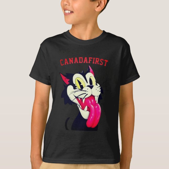 KANADA ZUERST KATZE  T-Shirt (Vorderseite)