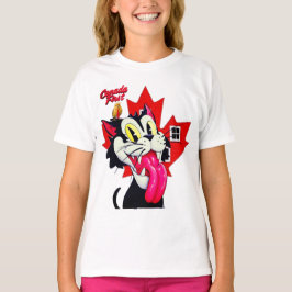 KANADAERST MIT KATZE & VÖGLEIN T-Shirt