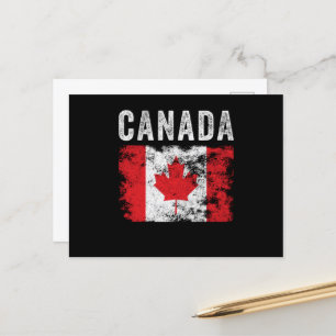 Kanadaflagge bedruckt - Kanadische Flagge Postkarte