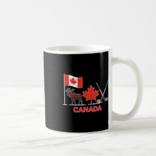 Kanadaflagge Kanadisches Ahornblatt Hirsch Eishock Kaffeetasse