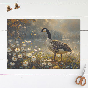 Kanadagans Golden Hour Wildblumen Decoupage Seidenpapier