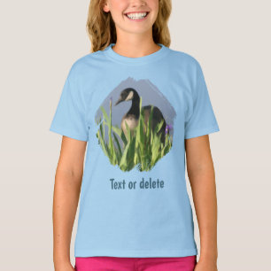 Kanadagans-Schwertlilien-Tierkunst T-Shirt