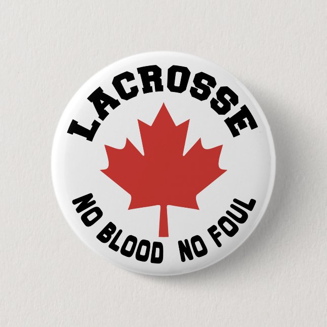 Kanadalacrosse-Kanadier Button (Vorderseite)