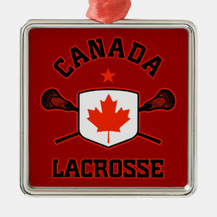 Kanadalacrosse-Verzierung Silbernes Ornament