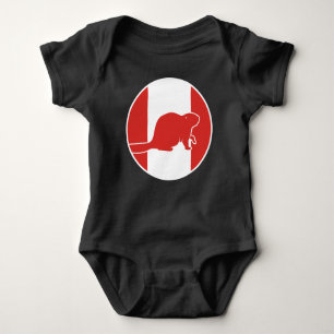 Kanadas Biber Kanadische Flagge Baby Strampler