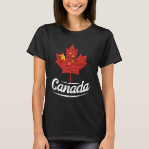 Kanadas China Flag Kanadische Chinesische Wurzeln T-Shirt