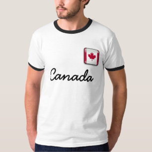 Kanadas Flagge Herren-Ringer-T - Shirt
