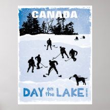 Kanadas Hockey Day am Lake Pond Hockey