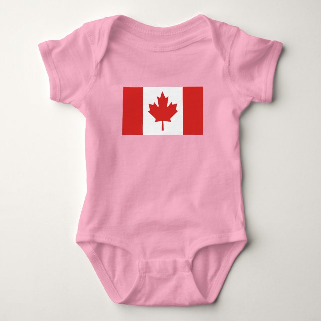 Kanadas Länderflagge-00000 Baby Strampler (Vorderseite)