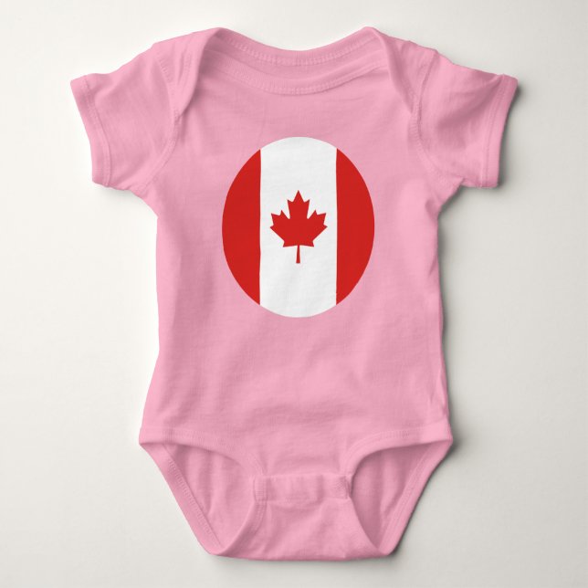 Kanadas Länderflagge-00000 Baby Strampler (Vorderseite)