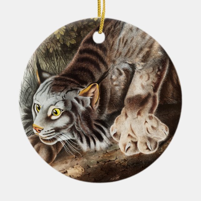Kanadas Lynx (Lynx Canadensis) Illustration Keramik Ornament (Vorne)
