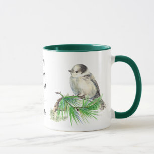 Kanadas National Bird Gray Jay, Whiskey Jack Tasse