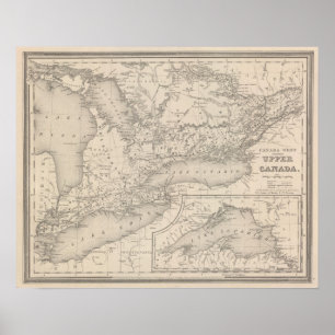 Kanadas Oberleder nach Westen Poster