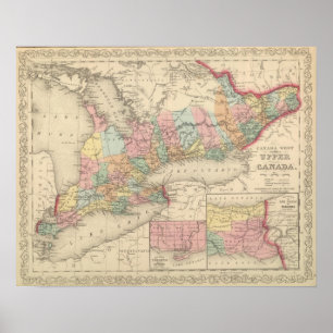 Kanadas Oberleder nach Westen Poster