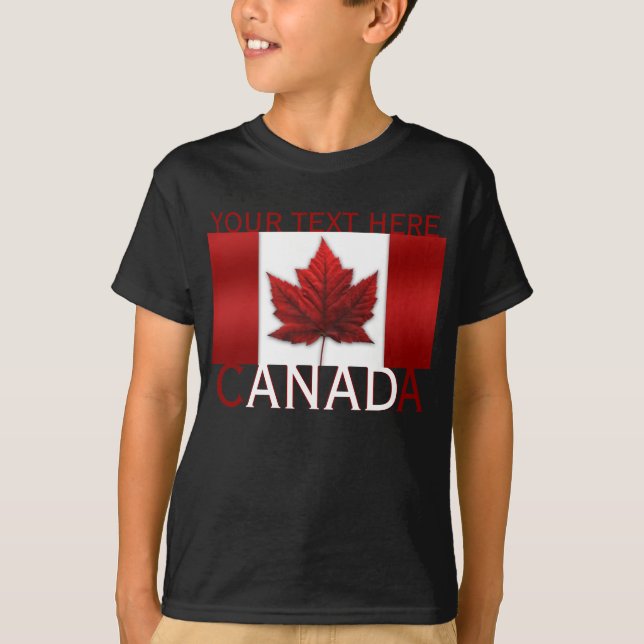 Kanadas Shirt Kanada Flag Kid's Souvenir Tops (Vorderseite)