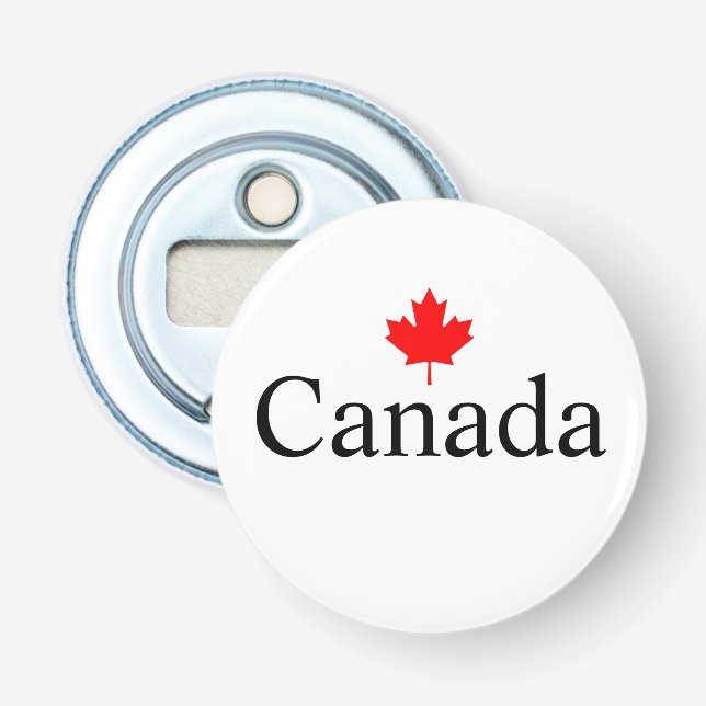 Kanadas Sondertext mit dem minimalistischen Rotapf Flaschenöffner (Vorderseite)
