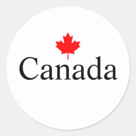 Kanadas Sondertext mit rotem Ahornblatt Runder Aufkleber