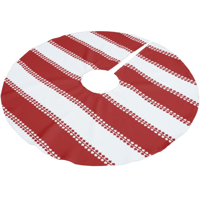 Kanadas Weihnachtsbaumrock-Ahornleaf-Tree-Rock Polyester Weihnachtsbaumdecke (Schrägansicht)