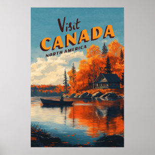 Kanadasee-Angelreisen-Reiseplakat Poster