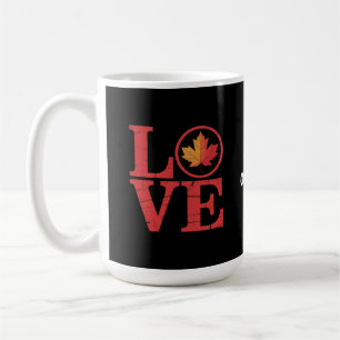 Kanadatag Ahornblätterblatt Liebe Vintager Cooler Kaffeetasse