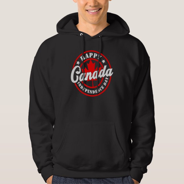 Kanadatag Feier Happy Canada Day Maple Flag Hoodie (Vorderseite)