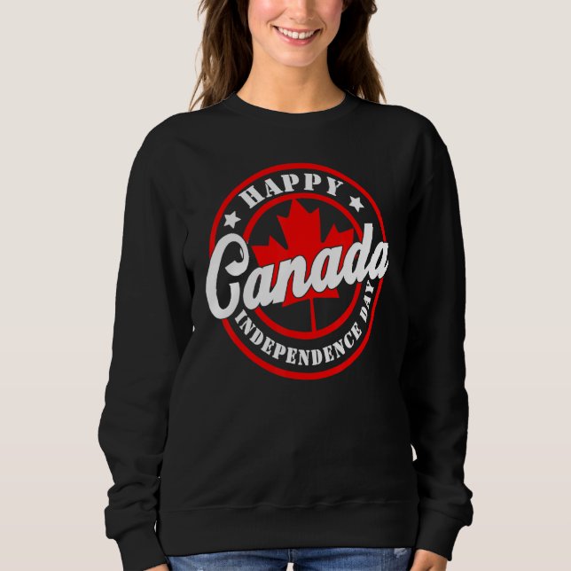 Kanadatag Feier Happy Canada Day Maple Flag Sweatshirt (Vorderseite)
