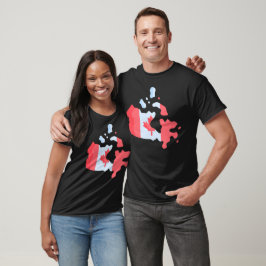 Kanadatag-Flag Karte T-Shirt