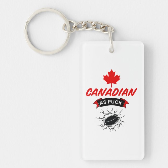 Kanadier als Puck Schlüsselanhänger (Vorderseite)
