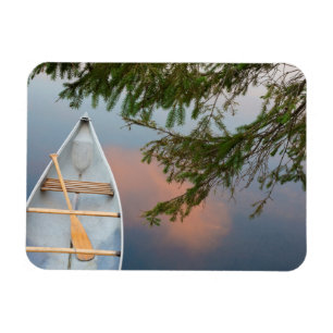 Kanadier auf einem See bei Sonnenuntergang, Kanada Magnet