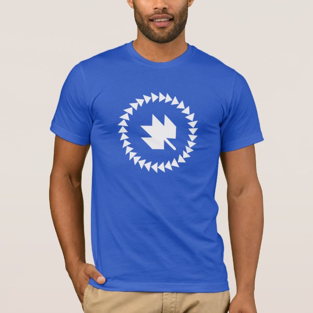 Kanadier bei QuiltCon - das blaue Shirt der Männer (Vorderseite)