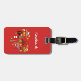 Kanadier, eh. Kanadisches Herz. Gepäckanhänger