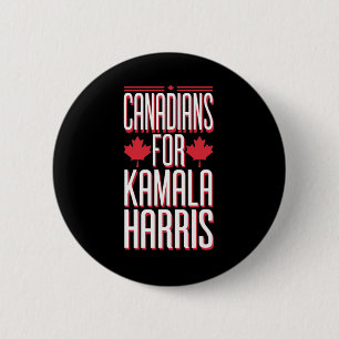 Kanadier für Kamala Harris Pro Amerika Wahl G Button