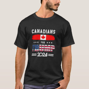 Kanadier für Trump 2024 Kanada Flag Patriotic Sup T-Shirt