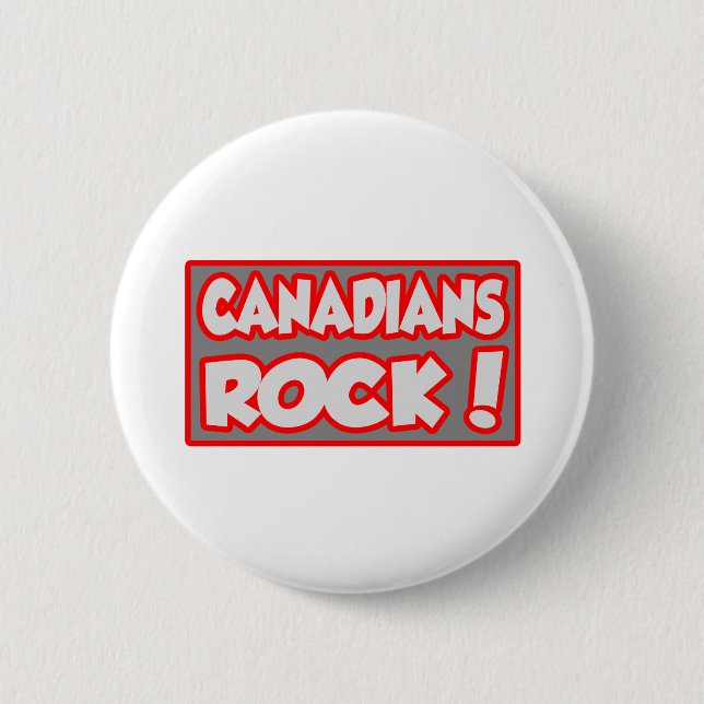 Kanadier Rock! Button (Vorderseite)