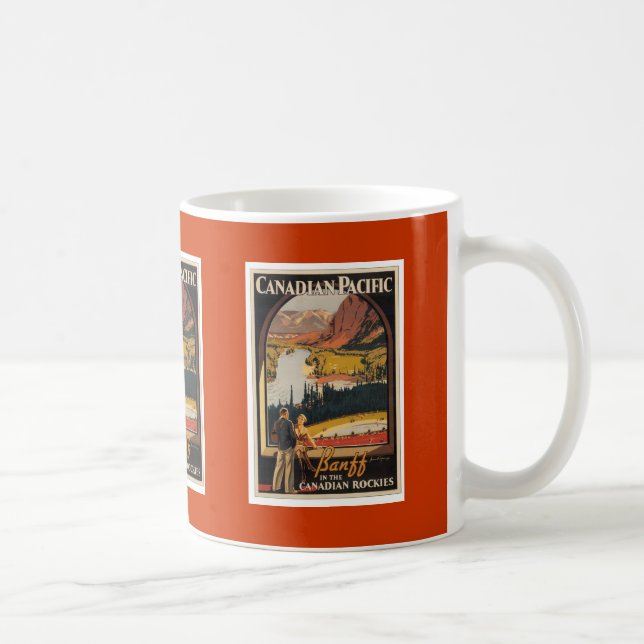 Kanadierrockies-Reise-Plakat-Tasse Tasse (Rechts)