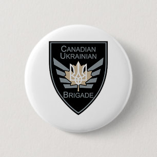Kanadisch-ukrainische Brigade Militär Ukraine Vert Button