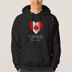 Kanadische Ahornblatt-Herzflagge  Kanada Hoodie