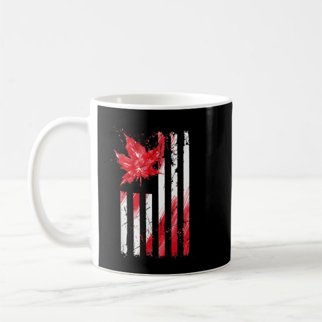 Kanadische Ahornfahne Flag US-Flagge Kanada Kaffeetasse (Links)