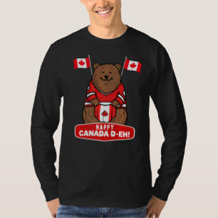 Kanadische Ahornleaf Flag Happy Canada Day D Eh T-Shirt