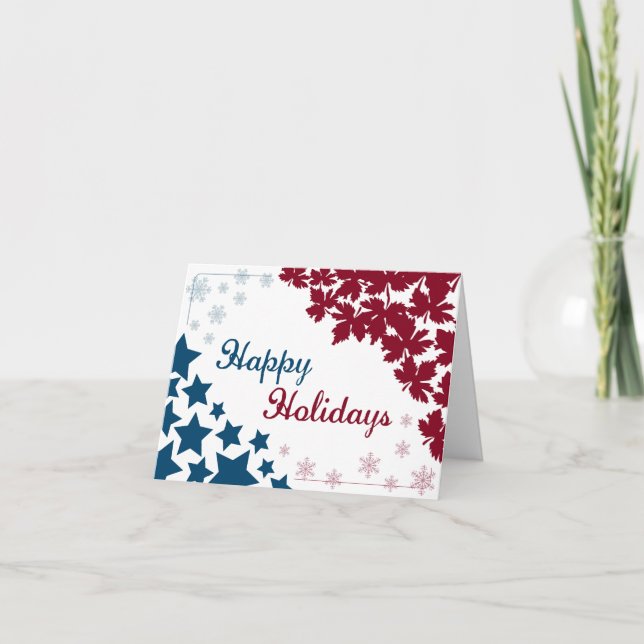 Kanadische/amerikanische Feiertags-Karte Feiertagskarte (Vorderseite)