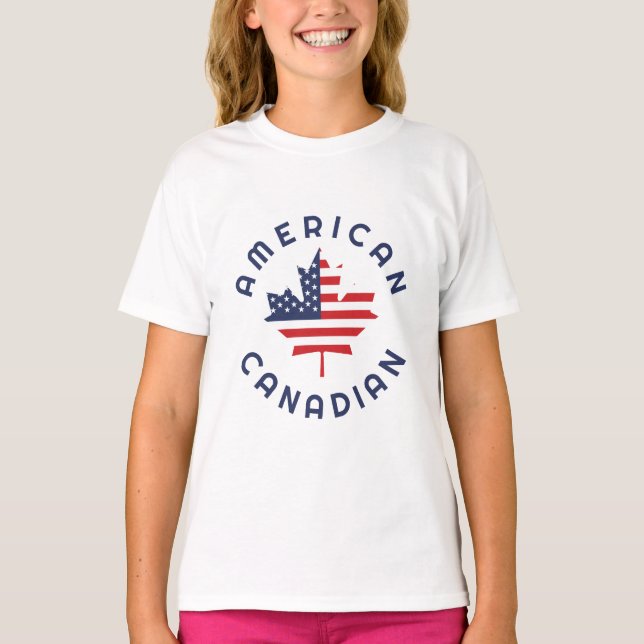 kanadische amerikanische Wurzeln T-Shirt (Vorderseite)