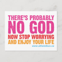 Kanadische Atheist-Buskampagne Post Card
