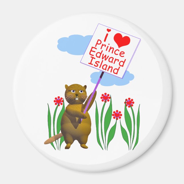 Kanadische Beaver-Lieben Prince Edward Island Magnet (Vorne)