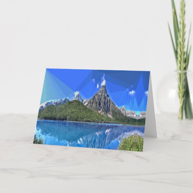 Kanadische Bergsicht Feiertagskarte (Vorderseite)