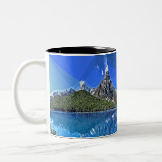 Kanadische Bergsicht Zweifarbige Tasse (Links)