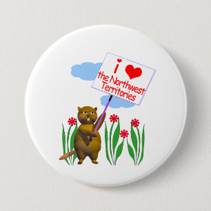 Kanadische Biber-Lieben die Nordwestgebiete Button