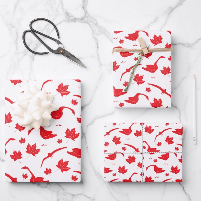 Kanadische Blätter Gänse und Ahorn - Kanadische Fl (Vorderseite)