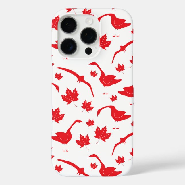 Kanadische Blätter Gänse und Ahorn - Kanadische Fl Case-Mate iPhone Hülle (Rückseite)